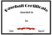 Amazing 10 Free Printable Softball Certificate Templates
