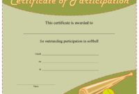 Amazing 10 Free Printable Softball Certificate Templates