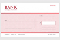 Amazing Blank Cheque Template Download Free