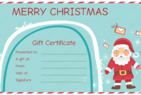Amazing Christmas Gift Certificate Template Free