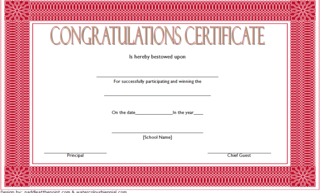 Amazing Congratulations Certificate Templates