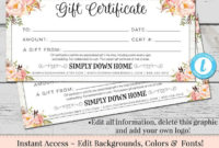 Amazing Homemade Gift Certificate Template