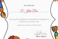 Amazing Printable Kindergarten Diploma Certificate