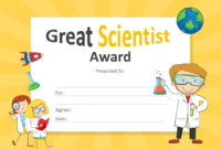 Amazing Science Award Certificate Templates