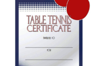 Amazing Tennis Participation Certificate