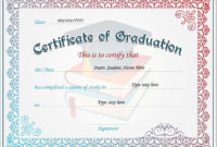 Awesome 5Th Grade Graduation Certificate Template