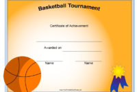 Awesome Basketball Camp Certificate Template