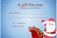 Awesome Christmas Gift Certificate Template Free Download