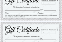 Awesome Editable Fitness Gift Certificate Templates