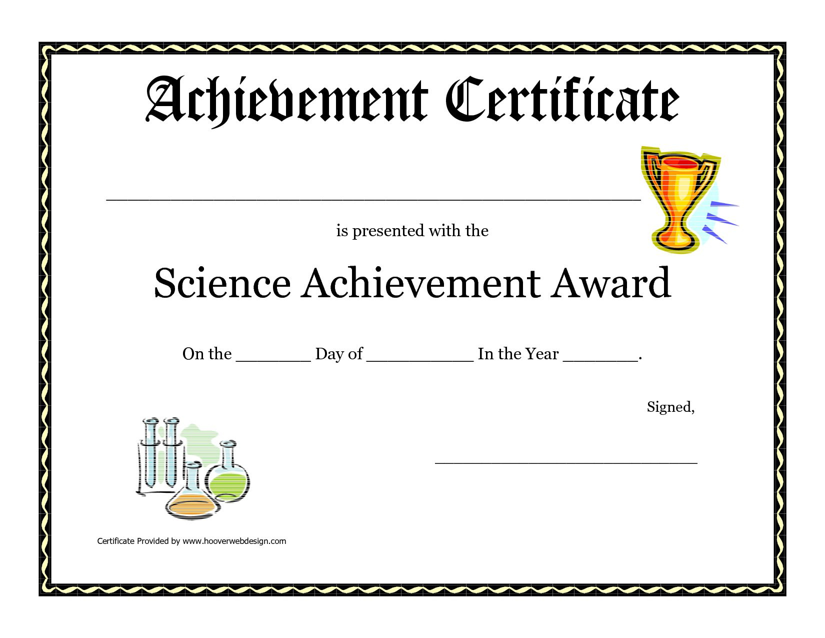 Free Printable Science Certificate Templates