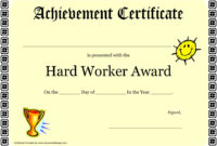 Awesome Great Work Certificate Template