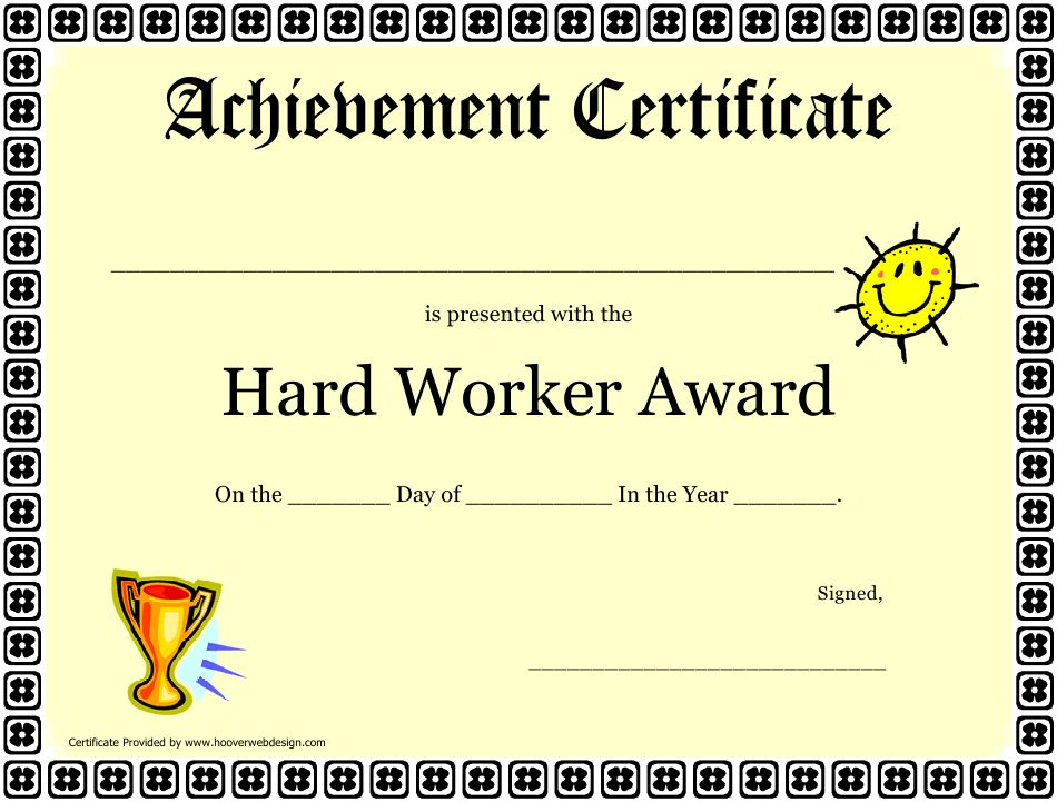 Awesome Great Work Certificate Template