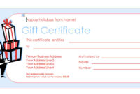 Awesome Homemade Gift Certificate Template