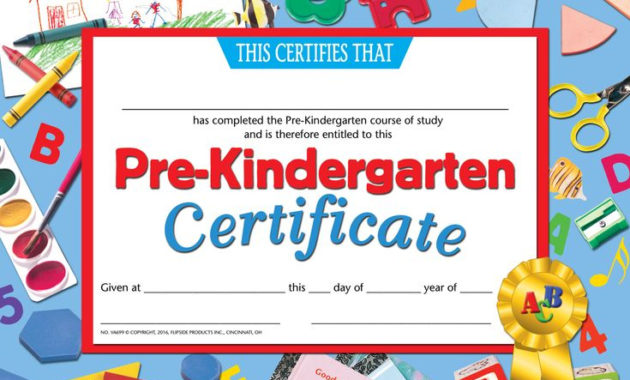 Awesome Kindergarten Certificate Of Completion Free