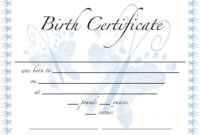 Awesome Rabbit Birth Certificate Template Free 2019 Designs