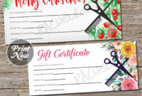 Awesome Salon Gift Certificate Template