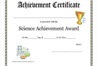 Awesome Science Achievement Certificate Templates