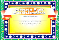 Awesome Science Fair Certificate Templates