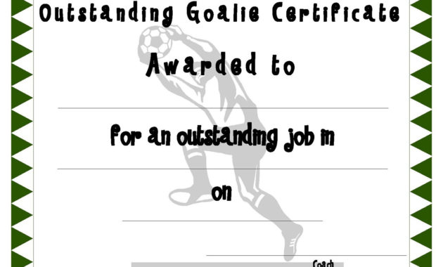 Awesome Soccer Certificate Template Free