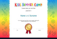 Best Certificate For Summer Camp Free Templates 2020