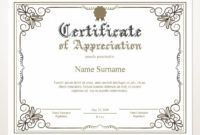 Best Certificate Of Appreciation Template Doc