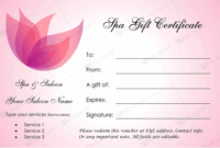 Best Free Spa Gift Certificate Templates For Word