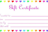 Best Gift Certificate Log Template