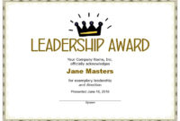 Best Leadership Award Certificate Templates