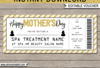 Best Mothers Day Gift Certificate Template