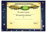 Best Softball Certificate Templates