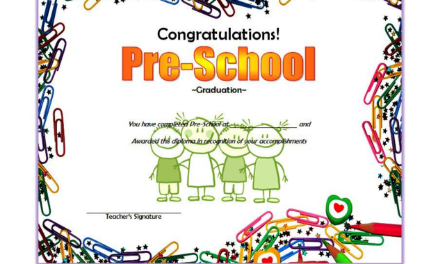 Fantastic 10 Kindergarten Graduation Certificates To Print Free