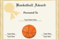 Fantastic 7 Basketball Achievement Certificate Editable Templates