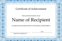 Fantastic Badminton Achievement Certificate Templates
