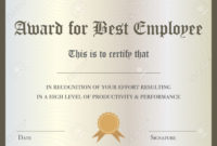 Fantastic Best Employee Award Certificate Templates