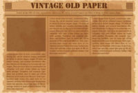 Fantastic Blank Old Newspaper Template