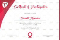 Fantastic Certificate Of Participation Template Ppt