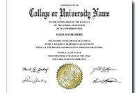 Fantastic College Graduation Certificate Template