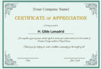 Fantastic Employee Appreciation Certificate Template