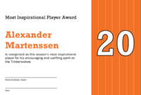 Fantastic Most Improved Player Certificate Template