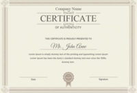 Fantastic Photography Certificate Of Authenticity Template