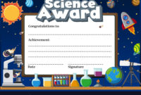 Fantastic Science Achievement Award Certificate Templates