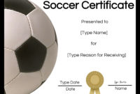 Fantastic Soccer Achievement Certificate Template
