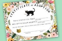 Fantastic Unicorn Adoption Certificate Free Printable 7 Ideas