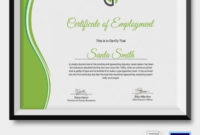 Fascinating Certificate Of Employment Template
