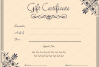 Fascinating Free Spa Gift Certificate Templates For Word