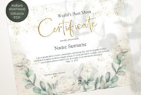 Fascinating Mothers Day Gift Certificate Template