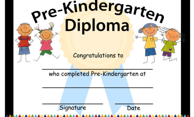 Fascinating Printable Kindergarten Diploma Certificate