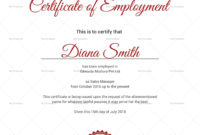 Free Certificate Of Employment Template