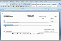 Fresh Blank Check Templates For Microsoft Word