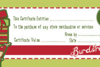 Fresh Christmas Gift Certificate Template Free Download